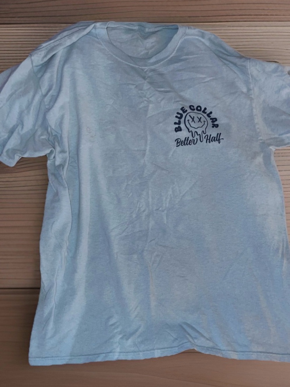 Blue Collar "Better Half" Logo Tee - Light Blue size XL #601